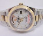  Replica Rolex Day-Date II White Dial Men Watch 2-Tone Gold